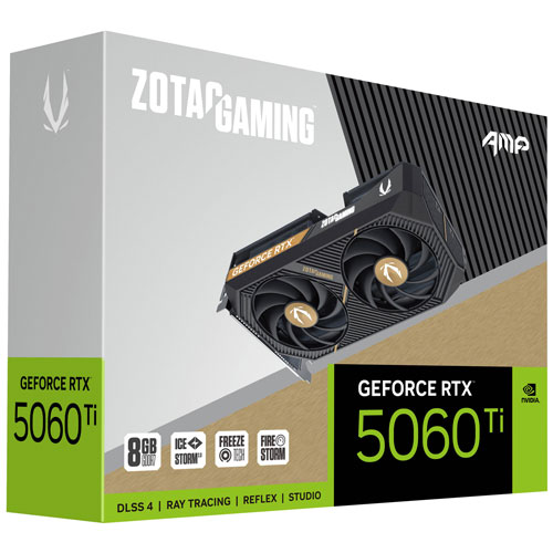ZOTAC Gaming GeForce RTX 5060 Ti AMP 8GB GDDR7 Video Card