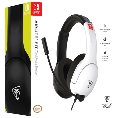 Casque de jeu Airlite Fit de Turtle Beach pour Switch 2/Switch - Noir/Blanc