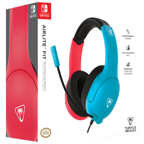 Casque de jeu Airlite Fit de Turtle Beach pour Switch - Rouge/Bleu