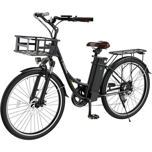 isinwheel U2 Electric Bike with basket - Black