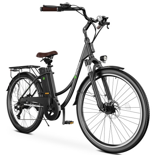 isinwheel U2 Electric Bike with basket - Black