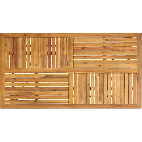 YOULIGHTS 59 Inch Rectangular Solid Wood Table Dining Table,Teak Finish for Outdoor & indoor