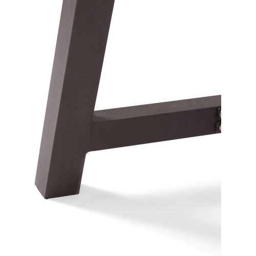 YOULIGHTS Acacia Wood Metal Base Dining Table, Modern Industrial Teak Table, Suitable for Indoor and Outdoor Use