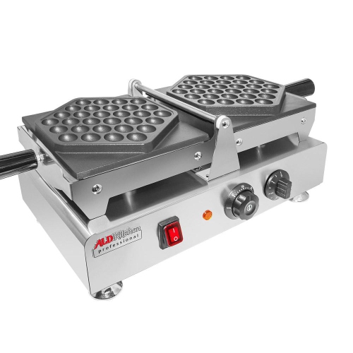 AP-113 Bubble Waffle Maker Machine | Swing Type Bubble Waffle Iron | Improved Manual Thermostat | Nonstick Coating | 110V