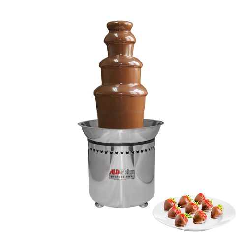 A-CF4M Chocolate Fountain | Stainless Steel Chocolate Fondue Fountain with 4 Tiers | Manual Control | 110V