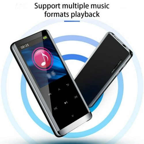 Premium metal Bluetooth MP3 player – Hi-Fi audio quality, 3.5D glass screen, video playback[32GB]