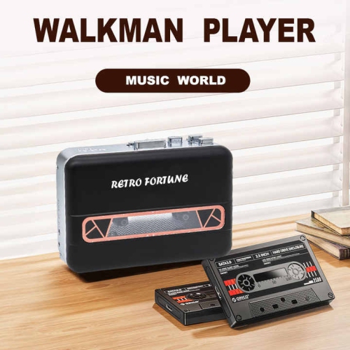 Vintage Walkman Cassette Player - Compact, Fast Forward/Rewind, Headphone Jack