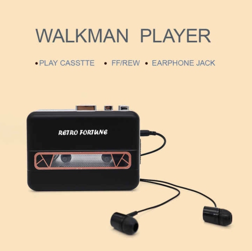 Vintage Walkman Cassette Player - Compact, Fast Forward/Rewind, Headphone Jack