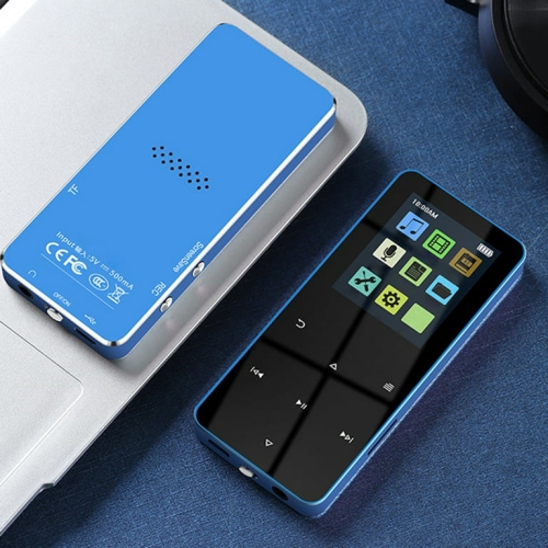 Mini Walkman Hi-Fi MP3 Player with Noise Reduction Recording and Video Playback [Blue 16GB with FM]