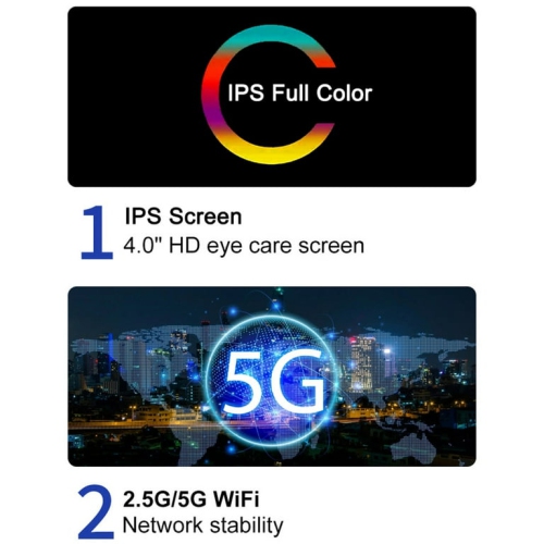 MP3/MP4 player – 4-inch IPS touchscreen, dual-band WiFi, Bluetooth 5.0, expandable memory, Walkman player [2G RAM + 16G storage]