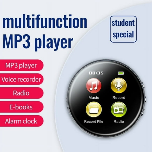Mini MP3 player - music, FM radio, e-book reader, light and portable 16GB