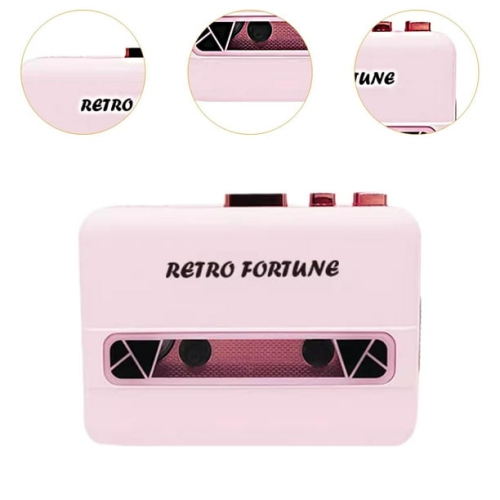 Vintage Portable Cassette Player - Music Player - Auto Rewind, Built-in Speaker, Stereo