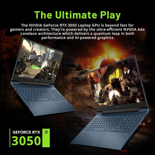 Refurbished - HP Victus 16.1" FHD IPS Gaming Laptop, Intel i5-11400H, 512GB SSD, 16GB RAM, GeForce RTX 3050, Backlit KB, B&O Audio, Fast Charge,