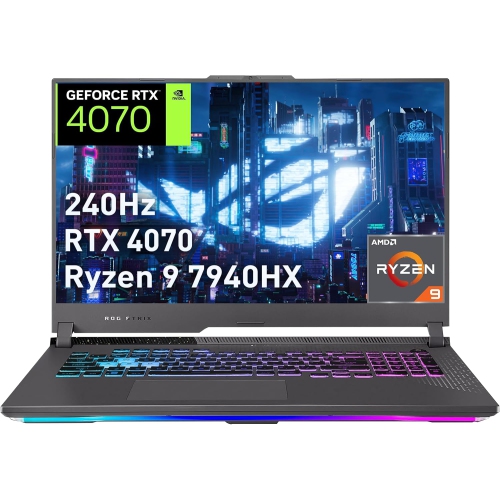 Refurbished - ASUS ROG Strix G17 17.3" 240Hz QHD Gaming Laptop, AMD Ryzen 9 7940HX, 4TB SSD, 64GB DDR5, NVIDIA GeForce RTX 4070, RGB Backlit KB,