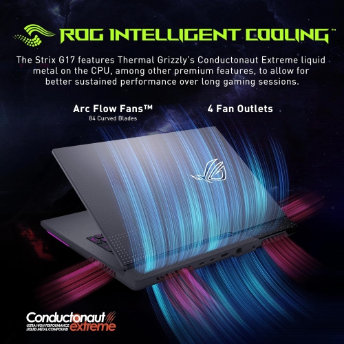 Refurbished - ASUS ROG Strix G17 17.3" 240Hz QHD Gaming Laptop, AMD Ryzen 9 7940HX, 4TB SSD, 64GB DDR5, NVIDIA GeForce RTX 4070, RGB Backlit KB,