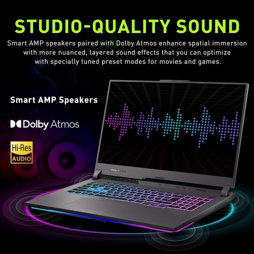 Refurbished - ASUS ROG Strix G17 17.3" 240Hz QHD Gaming Laptop, AMD Ryzen 9 7940HX, 4TB SSD, 64GB DDR5, NVIDIA GeForce RTX 4070, RGB Backlit KB,