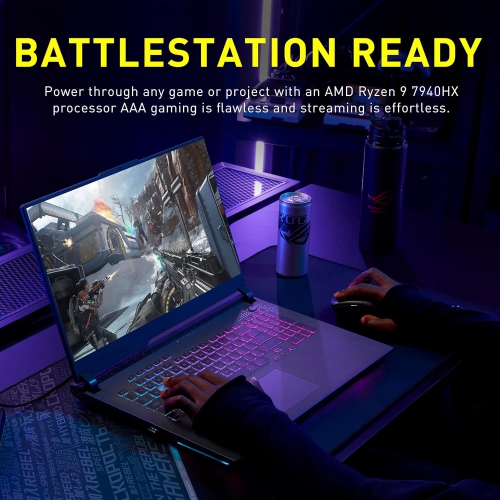 Refurbished - ASUS ROG Strix G17 17.3" 240Hz QHD Gaming Laptop, AMD Ryzen 9 7940HX, 4TB SSD, 64GB DDR5, NVIDIA GeForce RTX 4070, RGB Backlit KB,