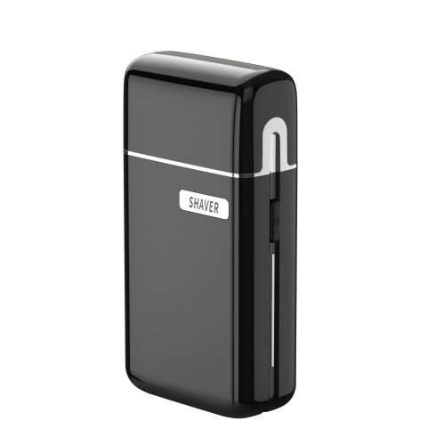 Mini Shaver Portable USB Shaver Magnetic Dual Head Small Beard Shaver Electric - Black