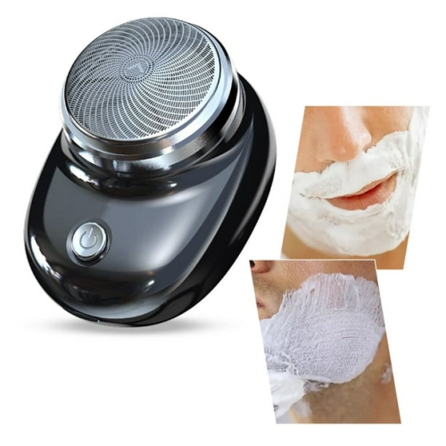 Dynamic shaver portable mini shaver fast charging travel shaver men's car shaver head(black)