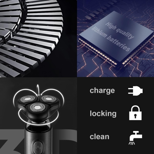 Men's electric shaver, waterproof electric shaver, men's rotary shaver, cordless beard trimmer, usb charging, wet and dry travel shaver