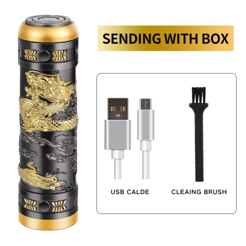 Rechargeable Electric Shaver Black Gold Faucet Shaver