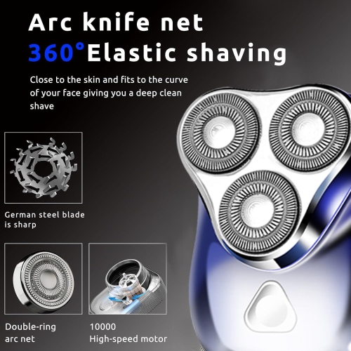 Electric Mini Shaver, Portable Electric Shaver, Men's Powerful Mini Shaver, USB Rechargeable Washable, Lightweight, Suitable for Travel, Office, etc.