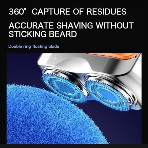 Mini portable electric shaver, men's USB pocket shaver, waterproof rechargeable double head shaver, wet and dry electric shaver-White