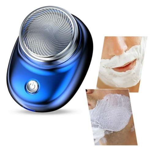 Dynamic shaver portable mini shaver fast charging travel shaver men's car shaver head(blue)