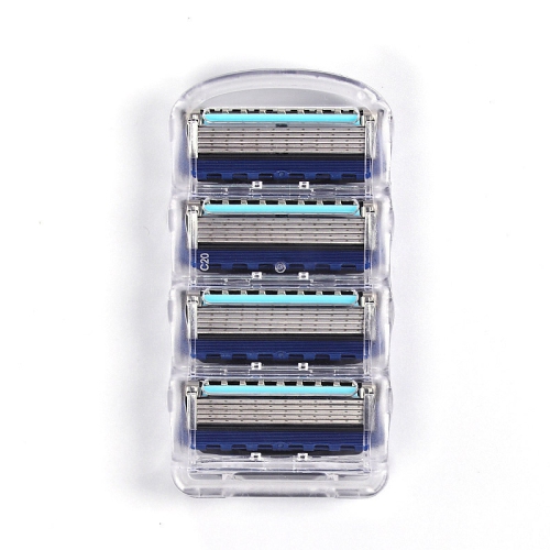 Black five-layer blade 5-layer razor men's manual razor 5-head knife holder 4 heads [black]