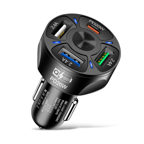 4 Ports USB Fast Charging Cigarette Lighter Car Charger Fast Car Adapter