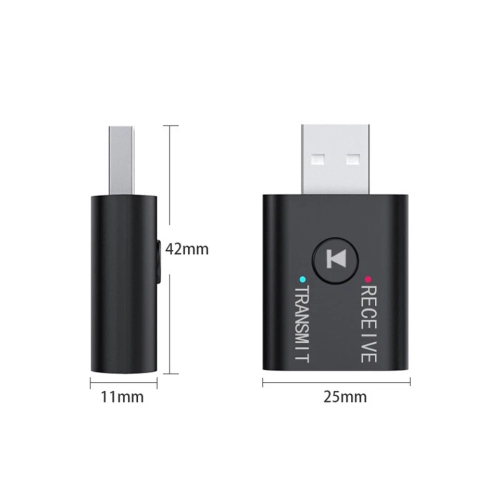 Bluetooth 5.0 Audio Transmitter USB Music Stereo Adapter For TV PC Headphones