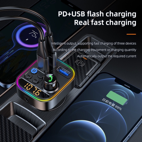 Car MP3 player multi-function bluetooth receiver car USB lossless music fm transmitter