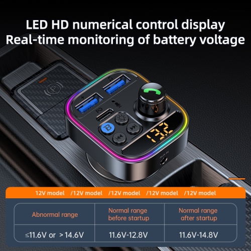 Car MP3 player multi-function bluetooth receiver car USB lossless music fm transmitter