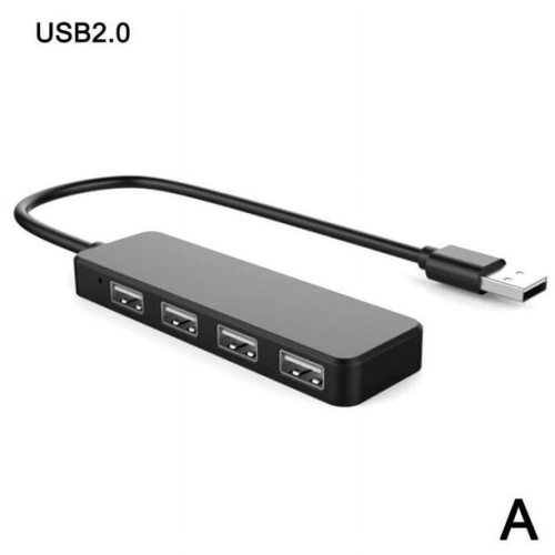 USB2.0 computer hub usb to 4-port USB mini four-port HUB computer splitter multi-interface(black)