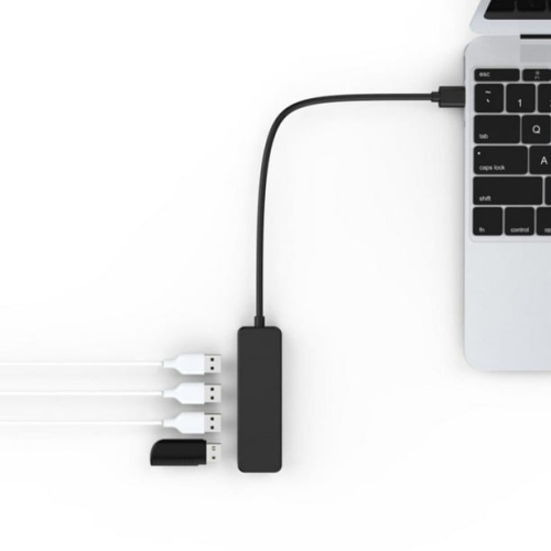 USB2.0 computer hub usb to 4-port USB mini four-port HUB computer splitter multi-interface(black)