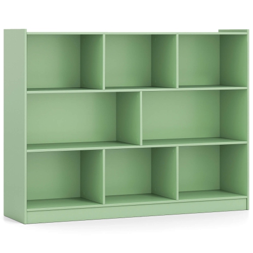 Costway 3-tier Open Bookcase 8-Cube Bookshelf Storage Display Cabinet