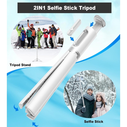 Trépied de voyage YOULIGHTS de 67 po,Perche à égoportrait,Support de téléphone tout-en-1 avec télécommande sans fil intégrée,Léger et