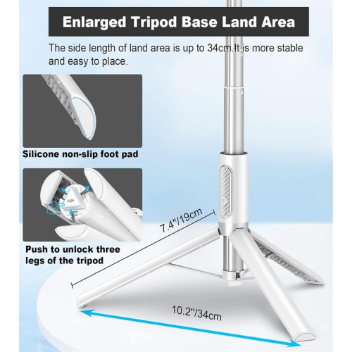 Trépied de voyage YOULIGHTS de 67 po,Perche à égoportrait,Support de téléphone tout-en-1 avec télécommande sans fil intégrée,Léger et