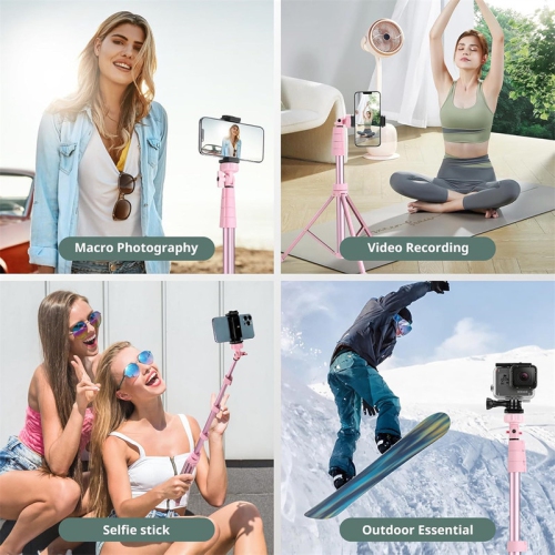 YOULIGHTS 72" Phone Tripod & Selfie Stick, Extendable Cell Phone Tripod Stand with Wireless Remote and Phone Holder, Compatible with iPhone Android