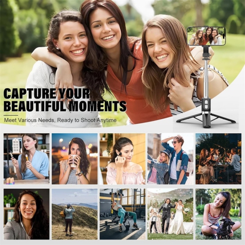 Perche à égoportrait portative de YOULIGHTS avec télécommande, trépied extensible pour téléphone cellulaire pour iPhone 15/14/13/12/11/X/8/7, Galaxy