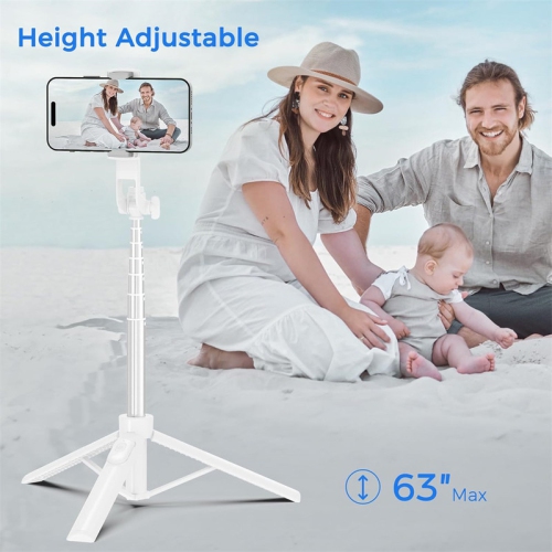 YOULIGHTS Selfie Stick Travel Tripod for Cell Phone with Remote Control and Phone Holder, Extendable Selfie Stick for iPhone, iPhone Tripod for Video