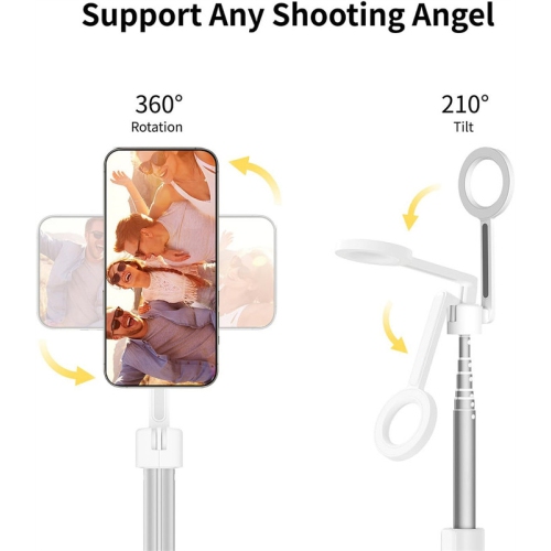 YOULIGHTS Magnetic Selfie Stick Tripod with Remote,54" Phone Tripod Compatible with MagSafe,Fit for iPhone 12/13/14/15 Series,Magsafe Case and Other