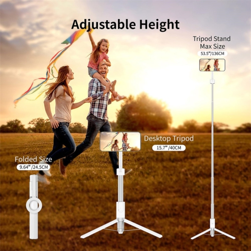 YOULIGHTS Magnetic Selfie Stick Tripod with Remote,54" Phone Tripod Compatible with MagSafe,Fit for iPhone 12/13/14/15 Series,Magsafe Case and Other