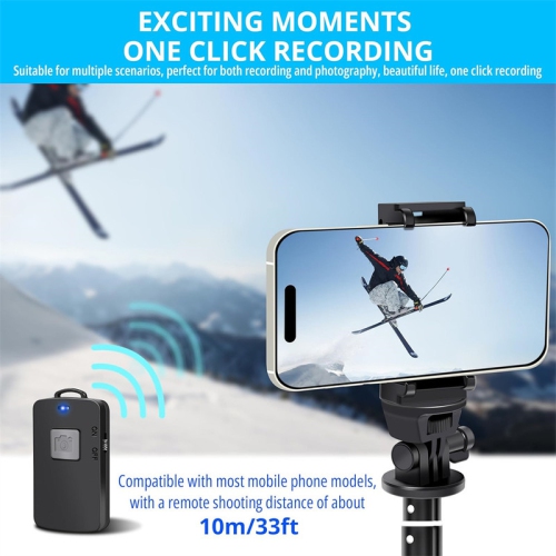 YOULIGHTS 62 inches Extendable Selfie Stick Tripod with Wireless Remote & Phone Holder, Portable Aluminum Alloy 3 in 1 Stand for Group Photos,