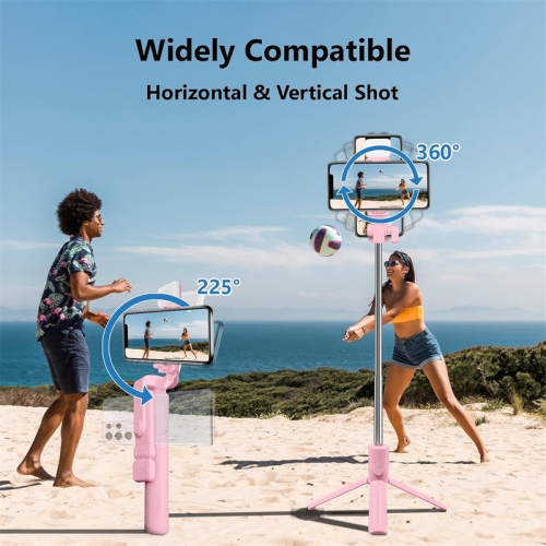 YOULIGHTS Selfie Stick Tripod, 40in Retractable Phone Tripod with Wireless Remote Control & Light, Portable Selfie Stick Tripod for Photograph, Video