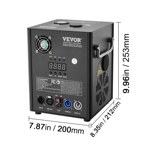 VEVOR 500W Cold Spark Machine, Output Fireworks Controller, 6.6-13ft Adjustable Height, with Advanced DMX System,LED Screen,Portable Handle,