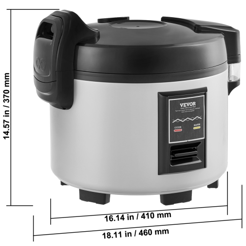 VEVOR Commercial Rice Cooker, 70-Cup Rice Cooker, 15.85Qt /15 Liter Rice Cooker and Warmer with Nonstick Inner Pot, Fast Cooking and 12-Hour Keep