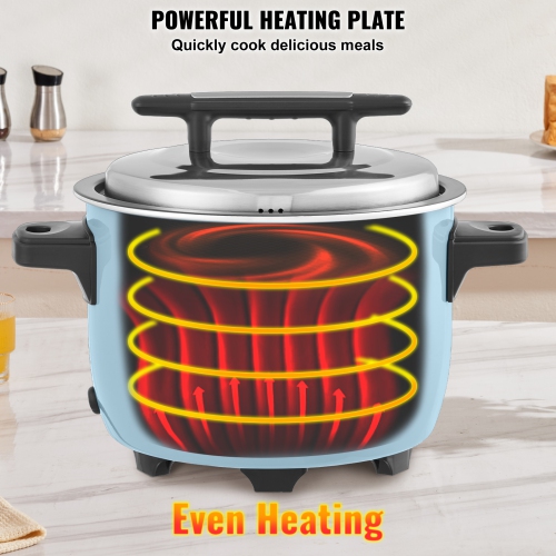 VEVOR Commercial Rice Cooker, 40-Cup Rice Cooker, 8.45Qt /8 Liter Large Rice Cooker and Warmer with Nonstick Inner Pot, Fast Cooking and 24-Hour Keep