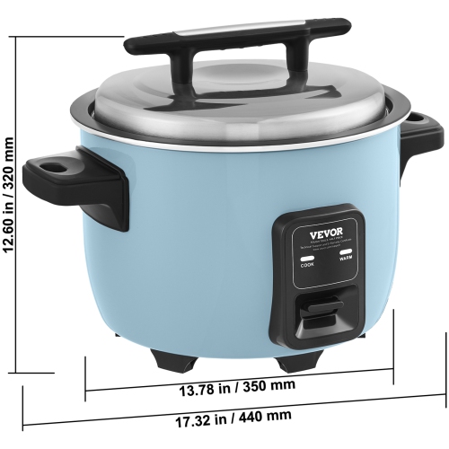 VEVOR Commercial Rice Cooker, 40-Cup Rice Cooker, 8.45Qt /8 Liter Large Rice Cooker and Warmer with Nonstick Inner Pot, Fast Cooking and 24-Hour Keep