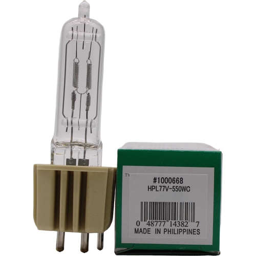 USHIO  HPl 550W 77V+ 300Hr Stage & Studio Lamp 550/77 - 1000668